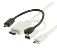 Шнур НЧ microUSB-B-HDMI с доп. питанием VLMP39010W1.00 - вид 1 миниатюра