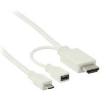 Шнур НЧ microUSB-B-HDMI с доп. питанием VLMP39010W1.00 - вид 2 миниатюра