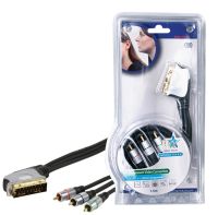 Кабель SCART на 3хRCA component HQSS1068/1.5, черный, 1,5 метра - вид 1 миниатюра