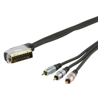Кабель SCART на 3xRCA component HQSS1068/2.5, черный, 2.5 метра - вид 1 миниатюра