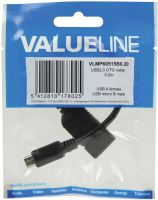 Кабель USB 2.0 A - micro B OTG 0.20m VLMP60515B0.20 - вид 1 миниатюра
