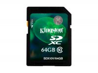 Карта памяти Kingstone SDXC 64Gb Class 10 SDX10V/64GB