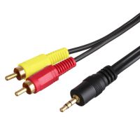 Кабель аудио-видео NoName 2,5 мм штекер - 2 RCA штекер, 1,5 метра